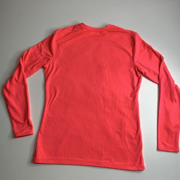 Champion Power Core Crew Long Sleeve Shirt Womens M Fitted Florescent Pink - Picture 2 of 3